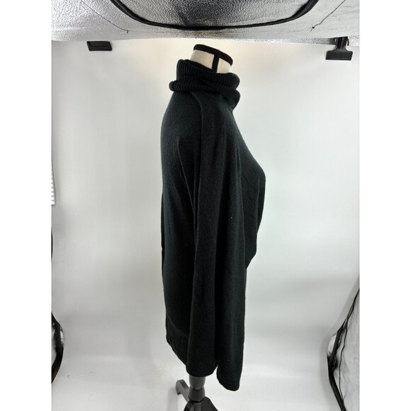 BCBGMAXAZRIA Women's Black Medium Acrylic Turtleneck Sweater - Picture 3 of 6
